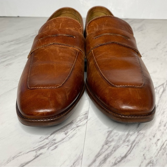 Steve Madden Darlton Cognac Leather Men’s Penny Loafer 10D - Picture 10 of 14